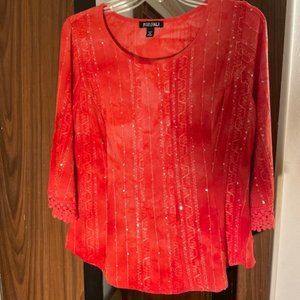 Spring Orange with Sequin Top
